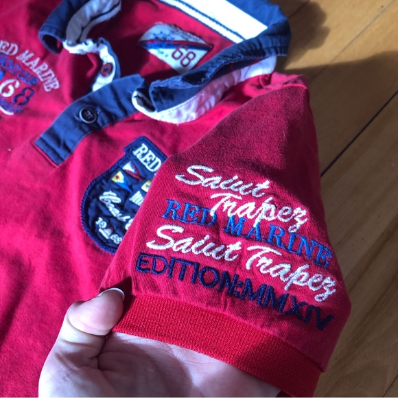 Red Marine t-shirt patch size S XS red, blue, white retro - Picture 6 of 12